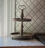 Grey/Brown Tiered Tray