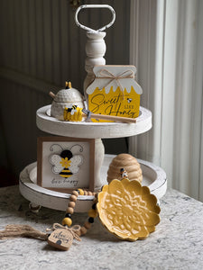 Bee Décor Set - **Wooden Tiered Tray Not Included**