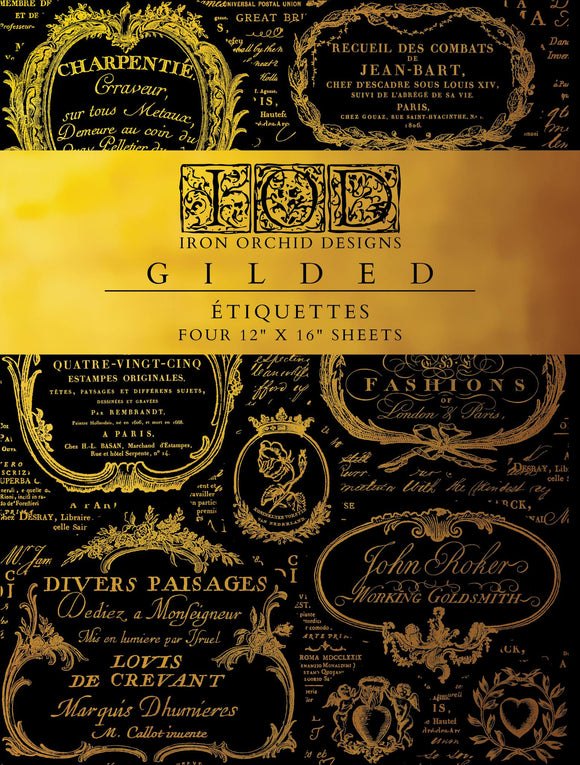 IOD Gilded Transfer -Etiquettes