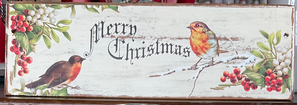 Merry Christmas Bird Sign