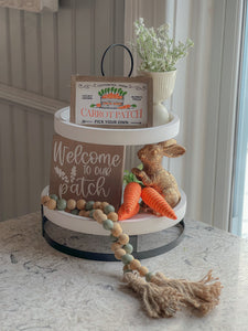 Carrot Patch Tiered Tray Décor Set