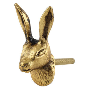 Golden Metal Rabbit Knob