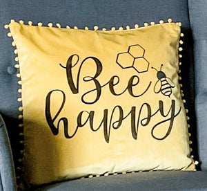 Throw Pillow - Bee Happy