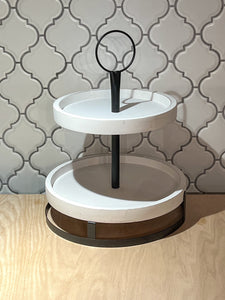 White Tiered Tray